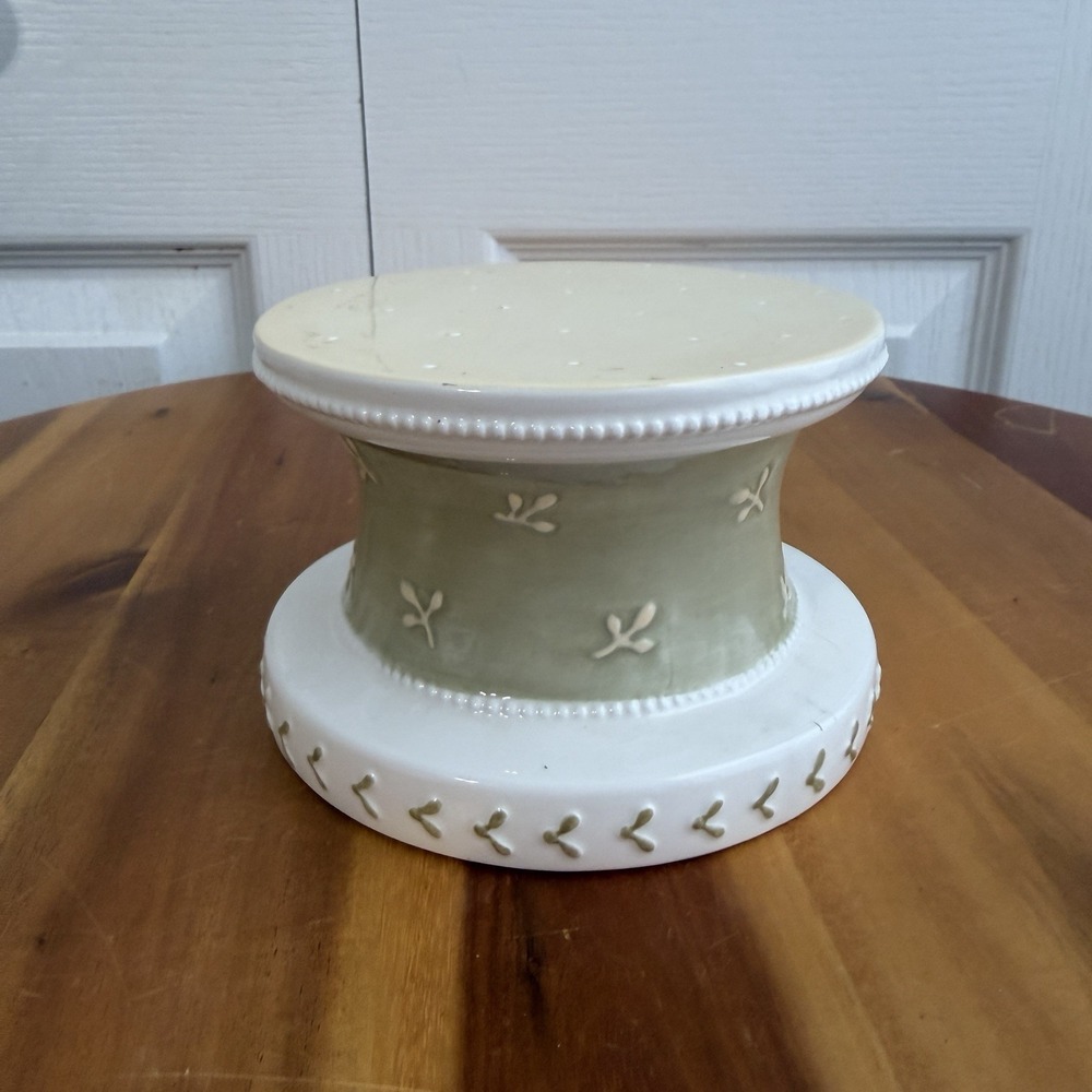 Demdaco Devonshire Place 2002 Ceramic Candle Holder Boho Cottage Spring Office